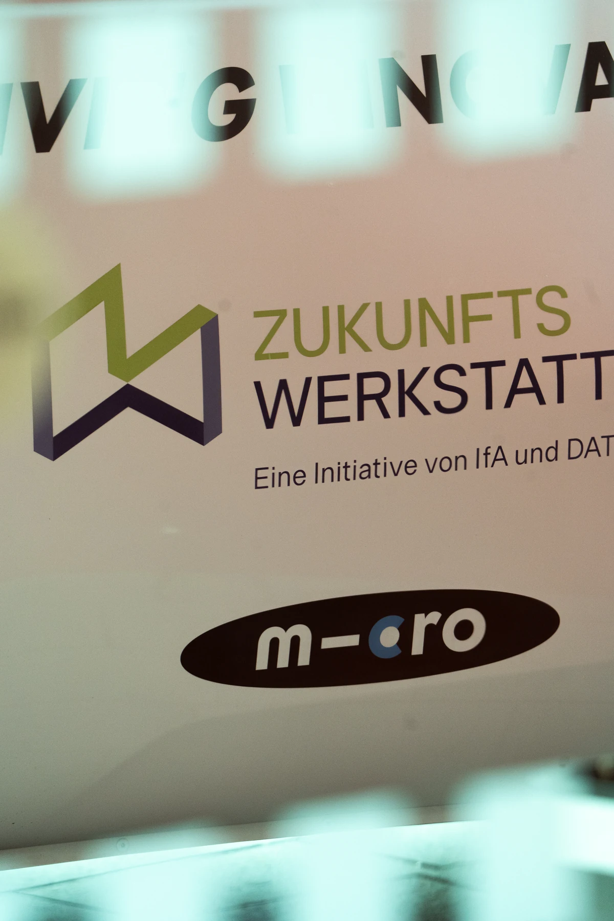 Veranstaltungsschild der Zukunftswerkstatt